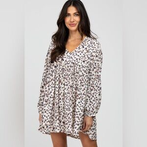 Umgee White and Blue Floral Dress